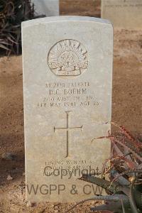 Knightsbridge War Cemetery&#44; Acroma - Boehm, Douglas Colin